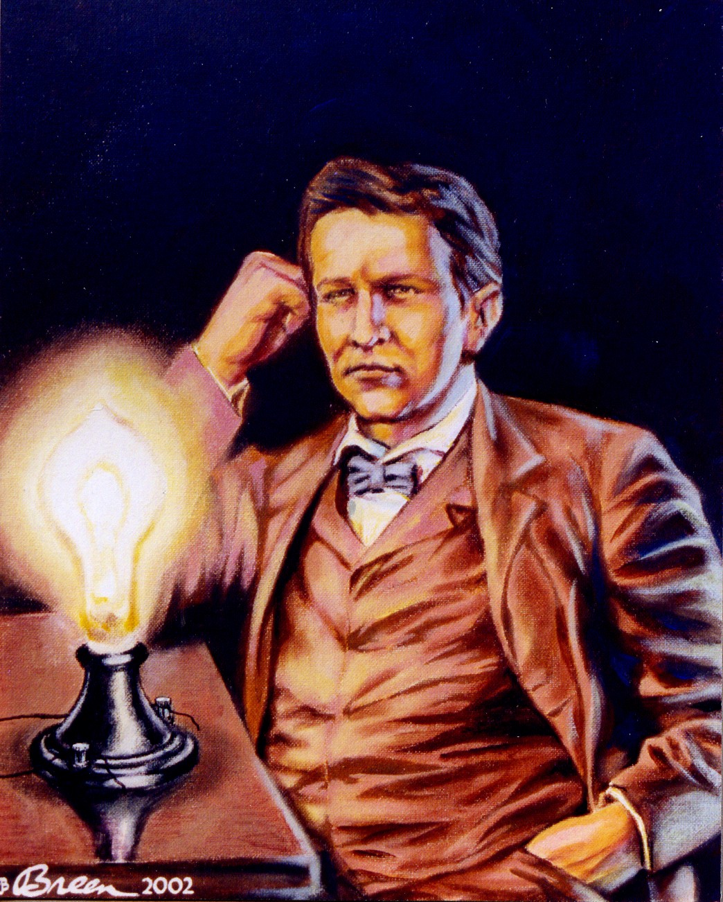 1044x1302 Portraitart - Thomas Edison Painting