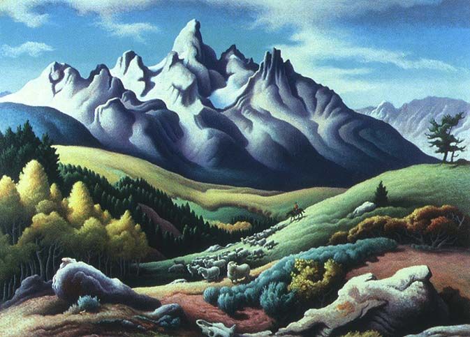 673x483 Thomas Hart Benton Paintings - Thomas Hart Benton Painting