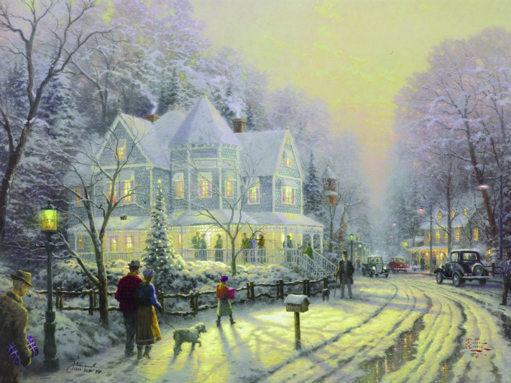 1000x750 Park West Gallery Offers Thomas Kinkade Art On Canvas - Thomas Kinkade Painting