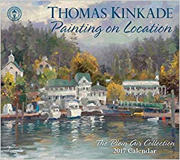 260x231 Thomas Kinkade Painting On Location 2017 Deluxe Wall Calendar - Thomas Kinkade Painting