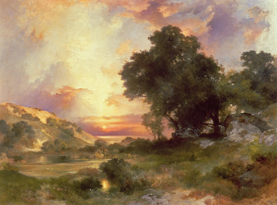 900x667 Landscape Painting By Thomas Moran - Thomas Moran Painting