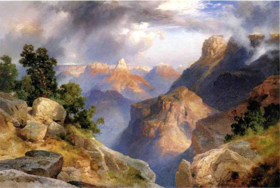 900x606 Thomas Moran Grand Canyon 1912 Painting Best Paintings For Sale - Thomas Moran Painting