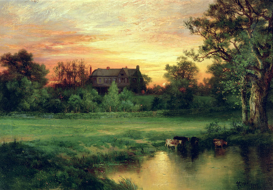 900x626 Easthampton Painting By Thomas Moran - Thomas Moran Painting