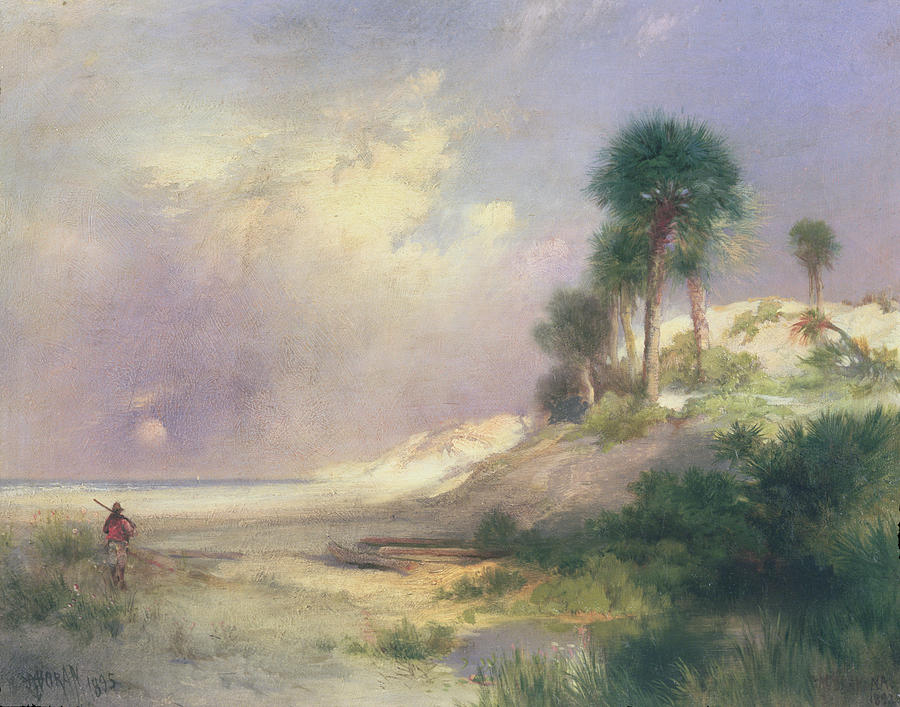 900x707 Florida Painting By Thomas Moran - Thomas Moran Painting
