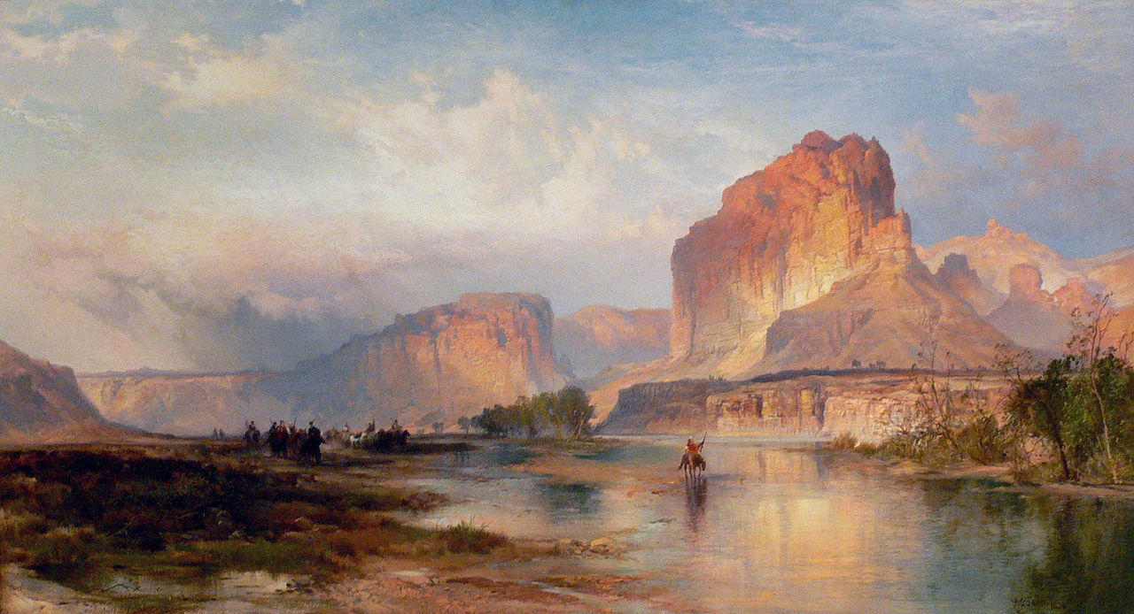1280x694 Historic Painting Of Green By Thomas Moran, 1874 - Thomas Moran Painting