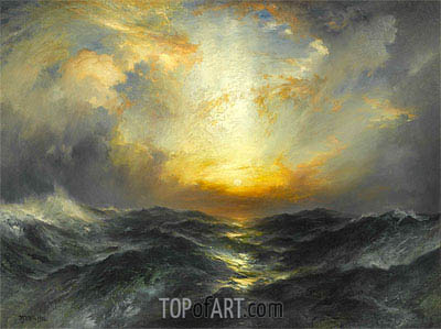 400x299 Sunset - Thomas Moran Sunset Painting