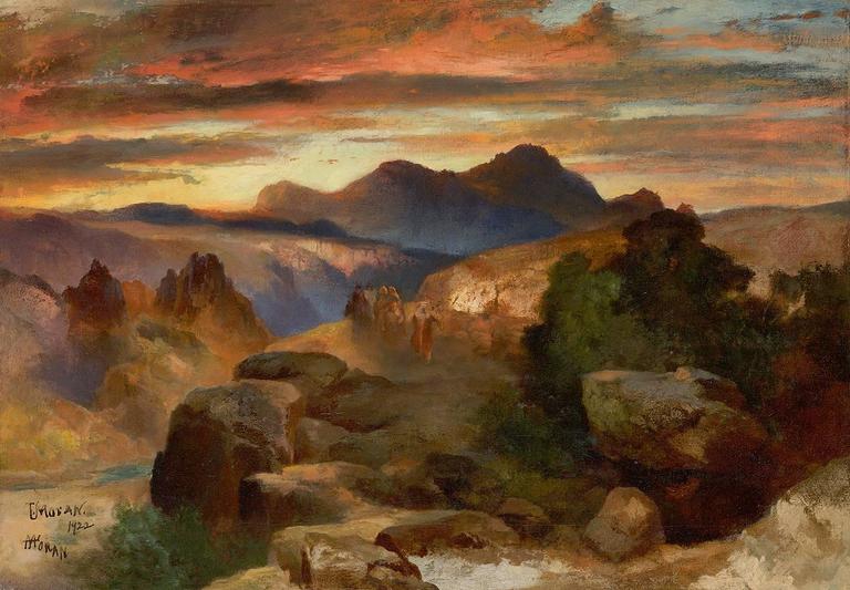 768x533 Thomas Moran - Thomas Moran Sunset Painting