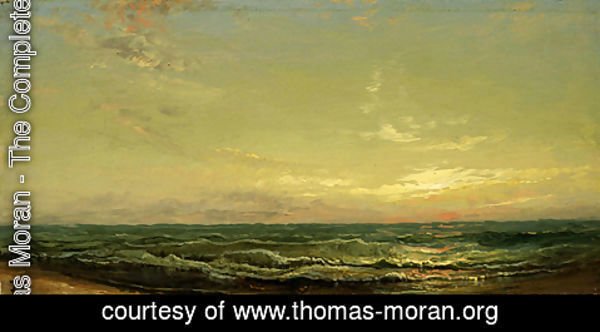 600x332 Thomas Moran - Thomas Moran Sunset Painting
