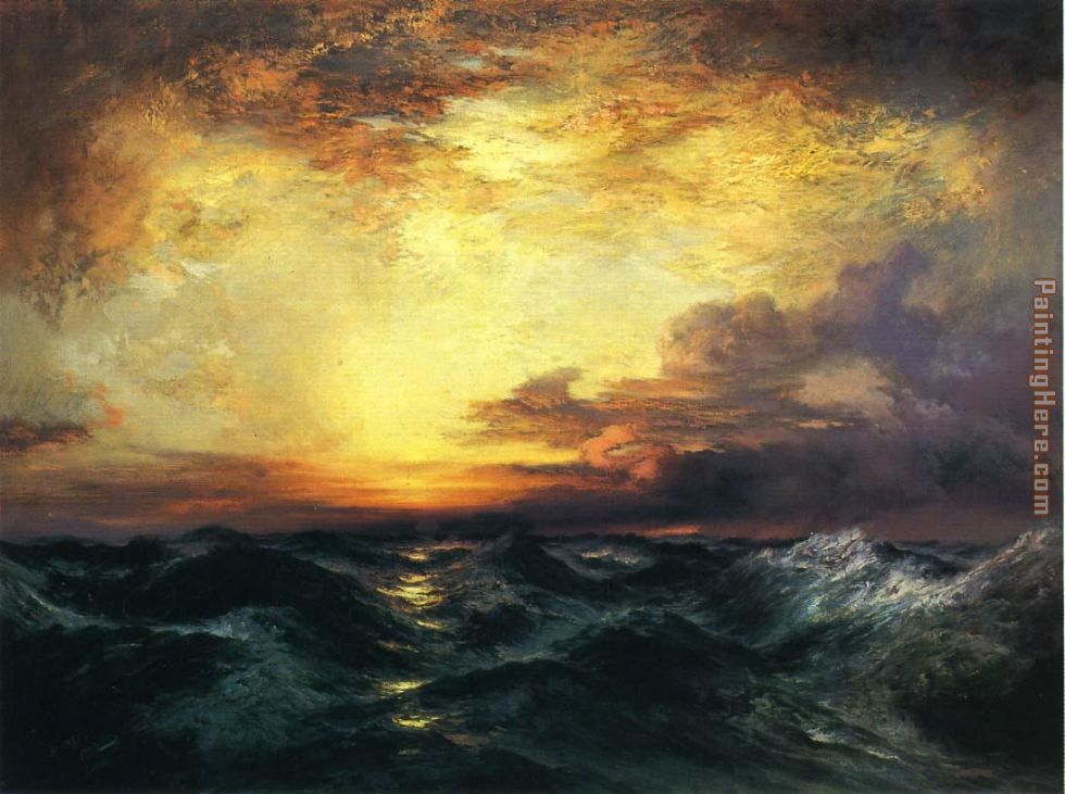 980x731 Thomas Moran Pacific Sunset Painting Anysize 50% Off - Thomas Moran Sunset Painting