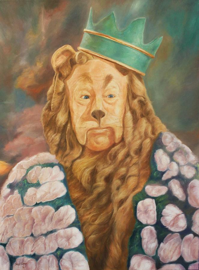 663x900 Cowardly Lion Painting By Caleb Thomas - Thomas Painting