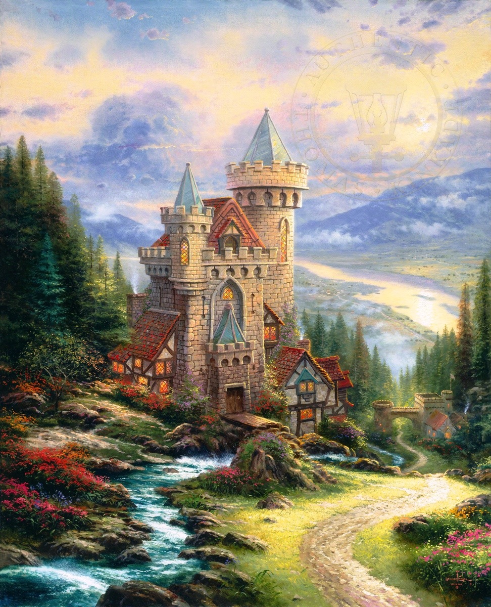 972x1200 Guardian Castle Limited Edition Art The Thomas Kinkade Company - Thomas Painting
