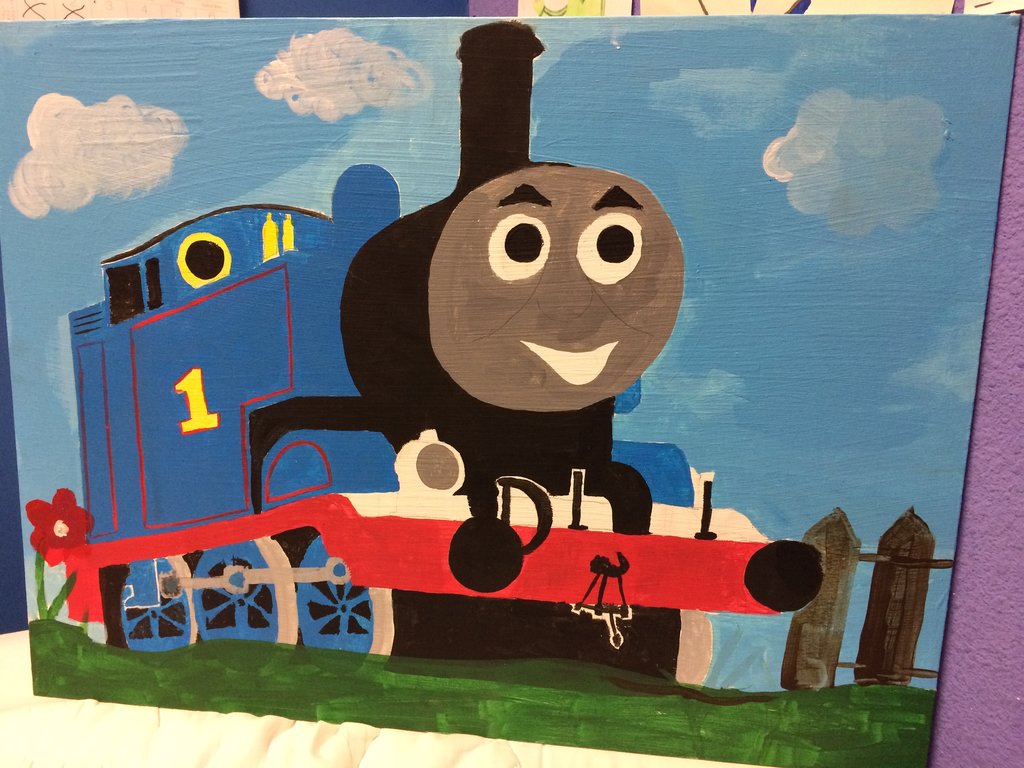 1024x768 Thomas The Tank Engine Painting By Chillmon - Thomas The Train Painting