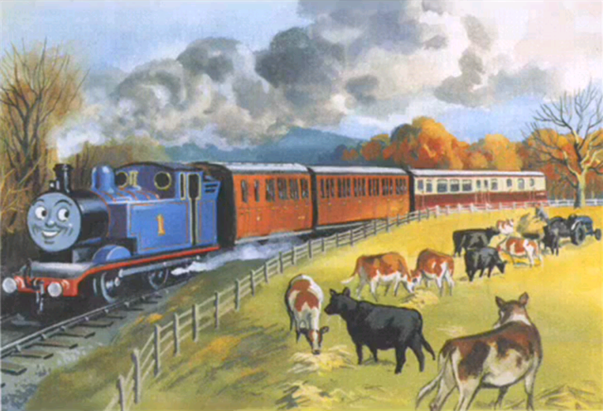 1196x816 Image - Thomas The Train Painting