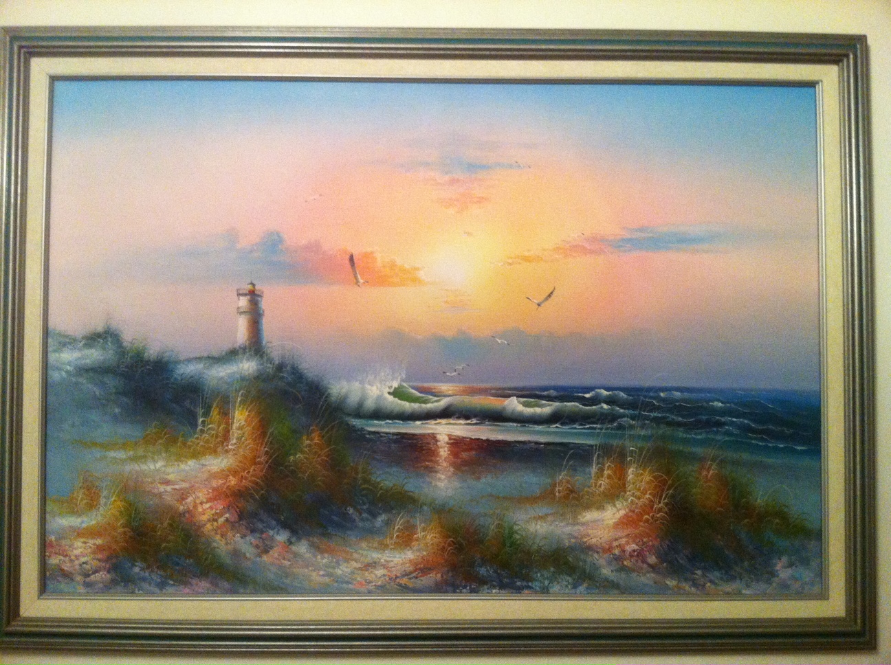 1296x968 J Thompson Beach Painting Antique Appraisal Instappraisal - Thompson Oil Painting
