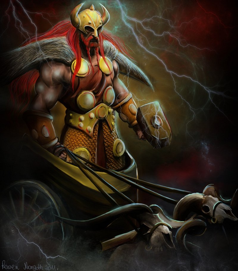 800x913 Thor - Thor Norse Mythology Painting