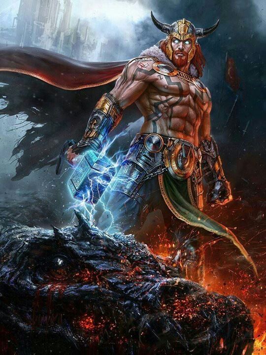 540x720 Thor Mythology - Thor Norse Mythology Painting