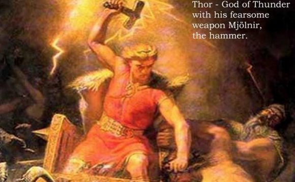 580x359 Norse God Of Lightning - Thor Norse Painting