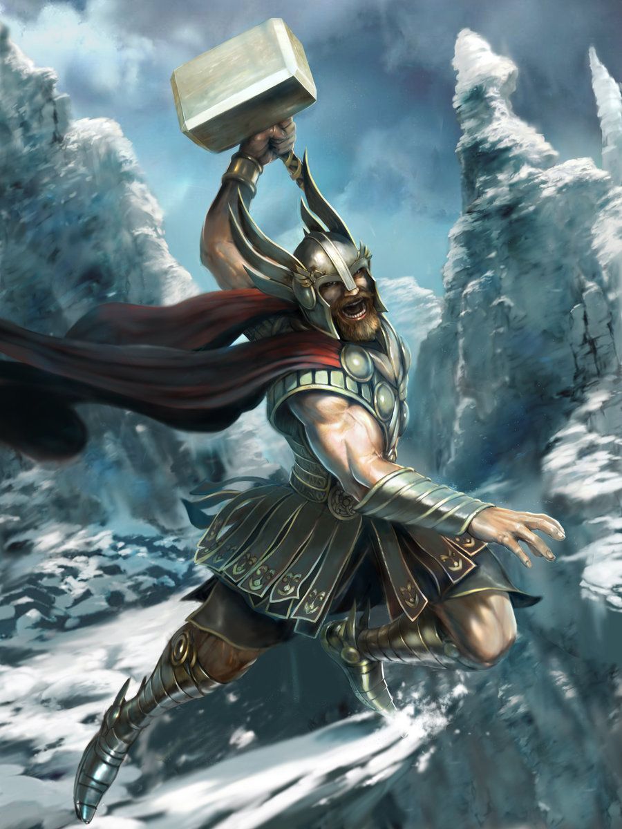 Thor God Of The Vikings Painting By Marten Eskil Winge   Pixels