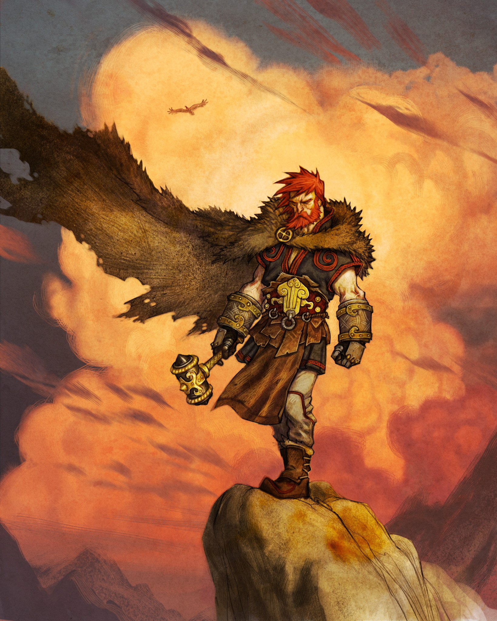 1639x2049 Artstation - Thor Norse Painting