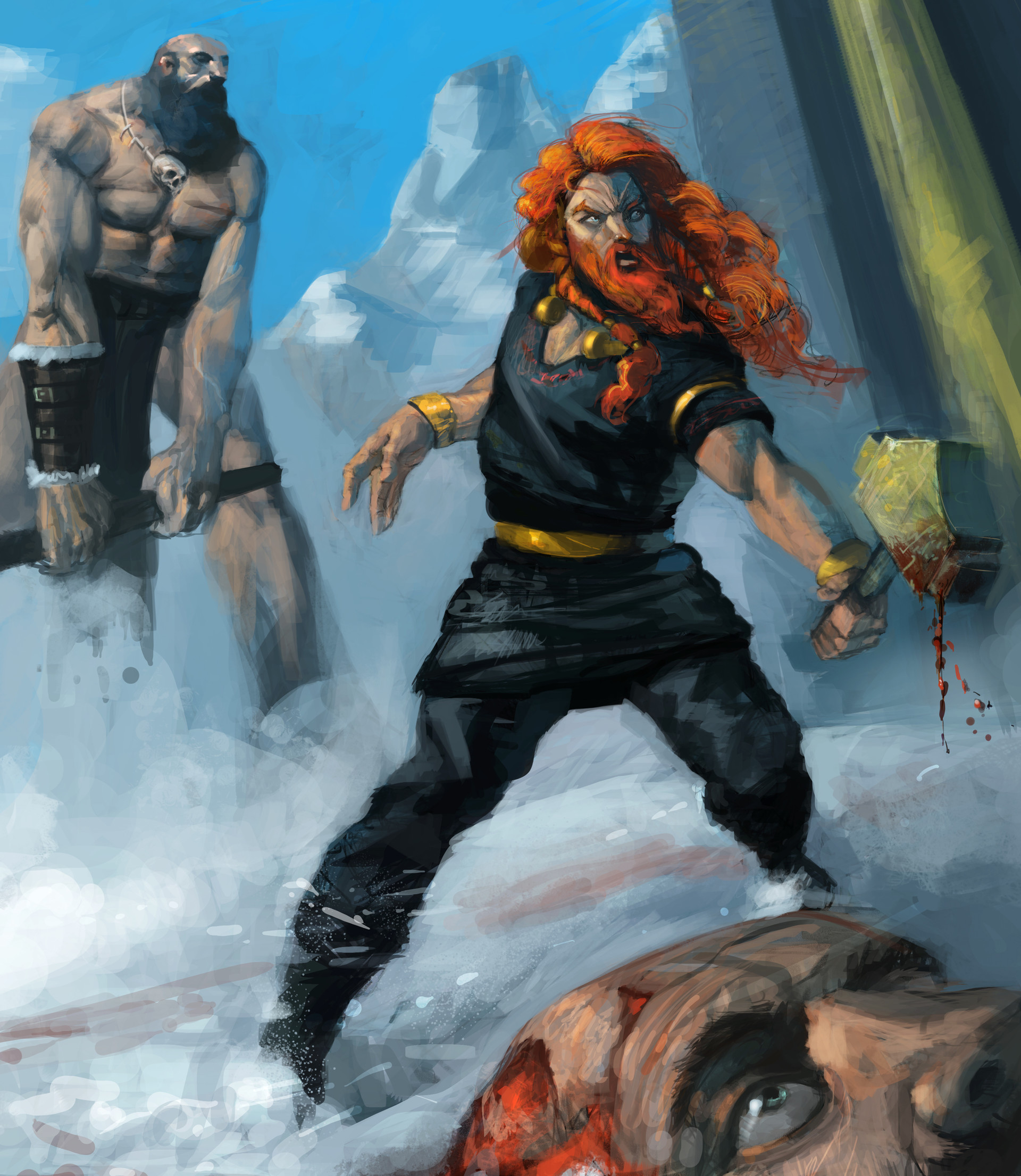 1920x2210 Artstation - Thor Painting