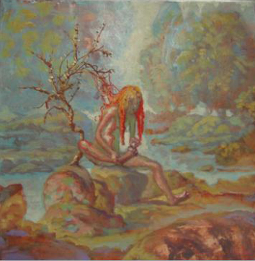 502x512 Paddle8 Study For Self Portrait With Thorn In My Toe - Thorn Painting