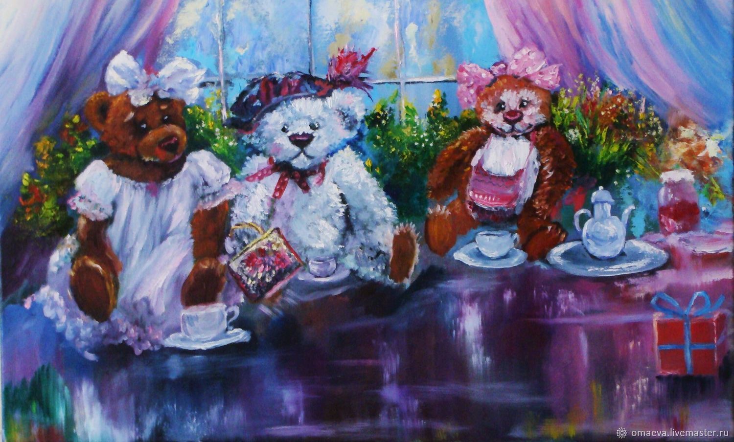 1500x904 Painting,oil Minimise Tea Partyor The Three Bears Shop Online - Three Bears Painting