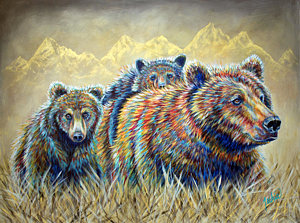 300x223 Three Bears Paintings Fine Art America - Three Bears Painting