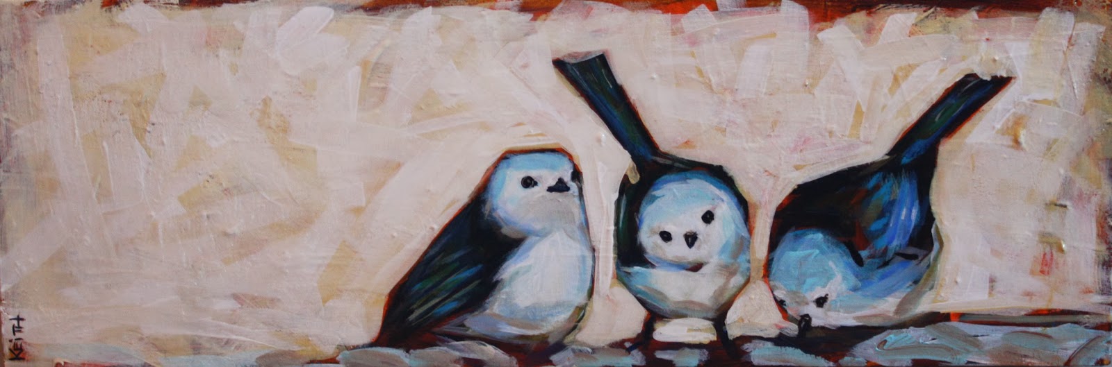 1600x529 Kandice Keith Fine Art Three Little Birds - Three Birds Painting