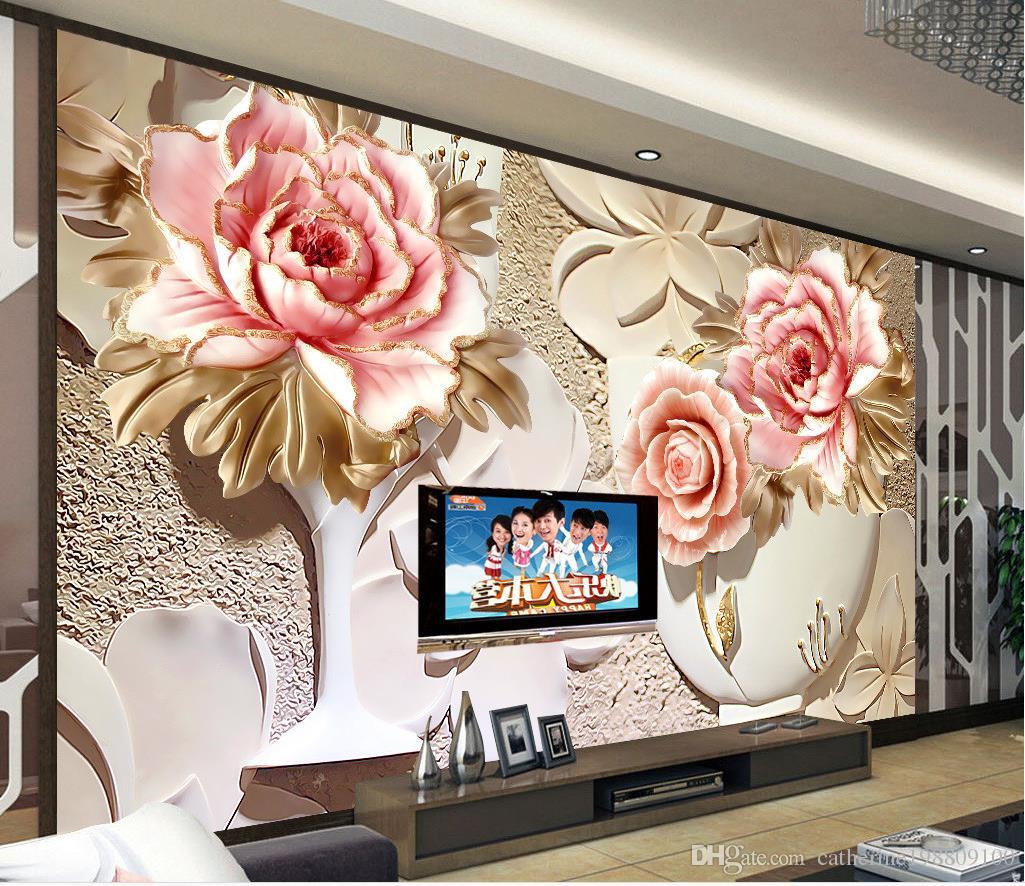 1025x886 Photo Customize Size 3d Colorful Three Dimensional Flower Murals - Three D Painting