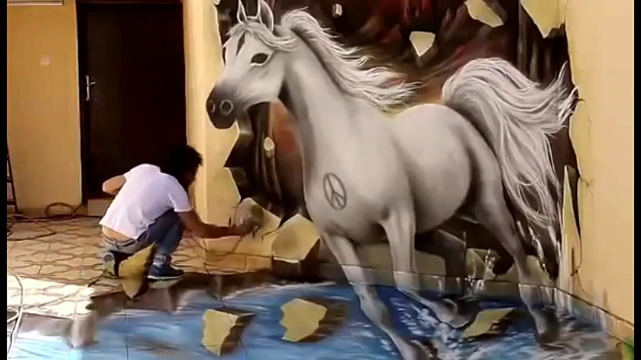 1280x720 Top 10 Amazing 3d Wall Painting - Three D Painting