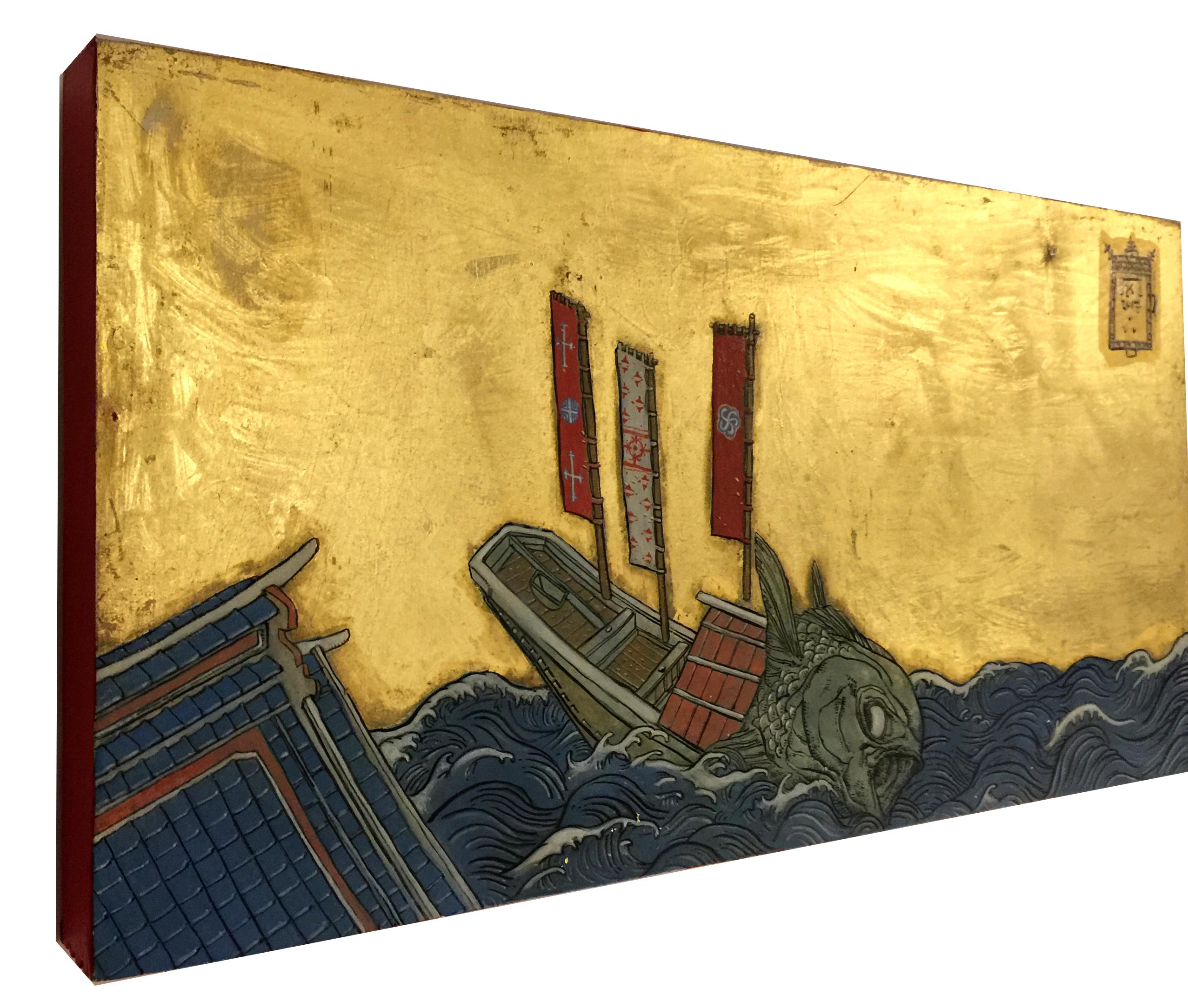 2554x2168 Konstantinos Papamichalopoulos - Three Flags Painting