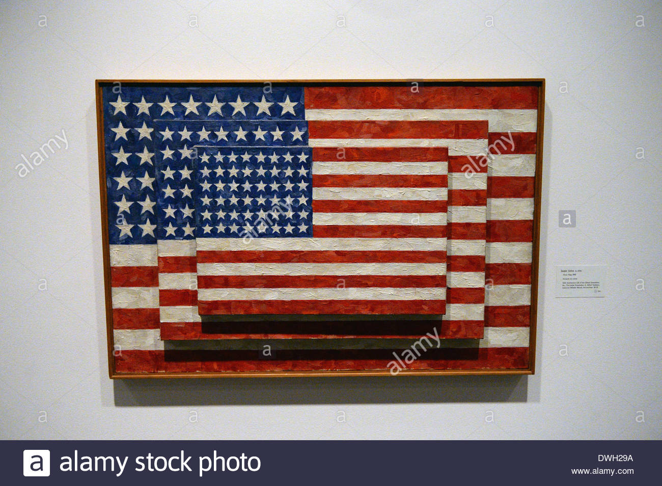 1300x955 New York, Usa. 07th Mar, 2014. The Painting Three Flags - Three Flags Painting