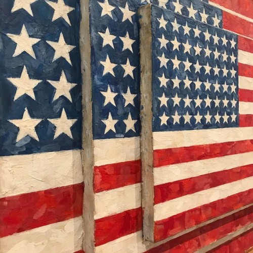 500x500 Whitney Museum Of American Art - Three Flags Painting