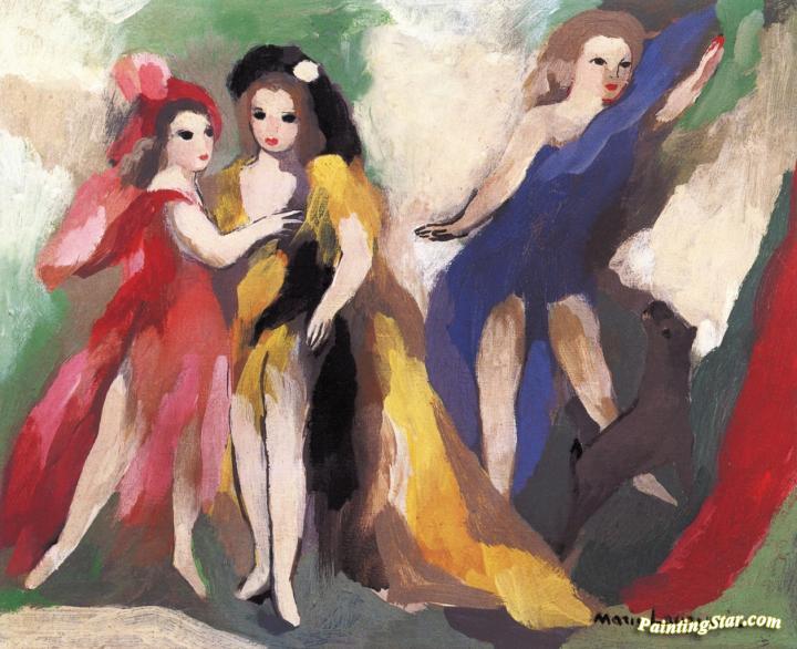 720x586 Three Girls Artwork By Marie Laurencin Oil Painting Amp Art Prints - Three Girls Painting