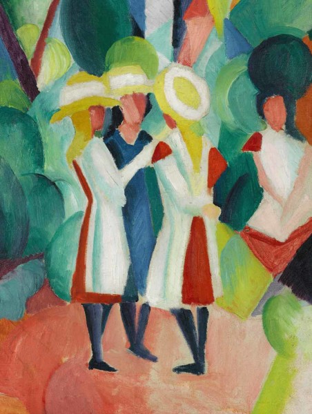 452x600 Three Girls In Yellow Straw Hats - Three Girls Painting