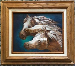 300x262 Horse Painting By California Artist Beverly Hoebel. Three Arabian - Three Horses Painting