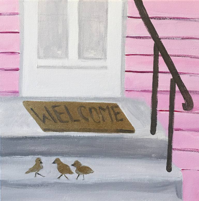 770x780 Saatchi Art Three Little Birds Painting By Courtney Cotton - Three Little Birds Painting