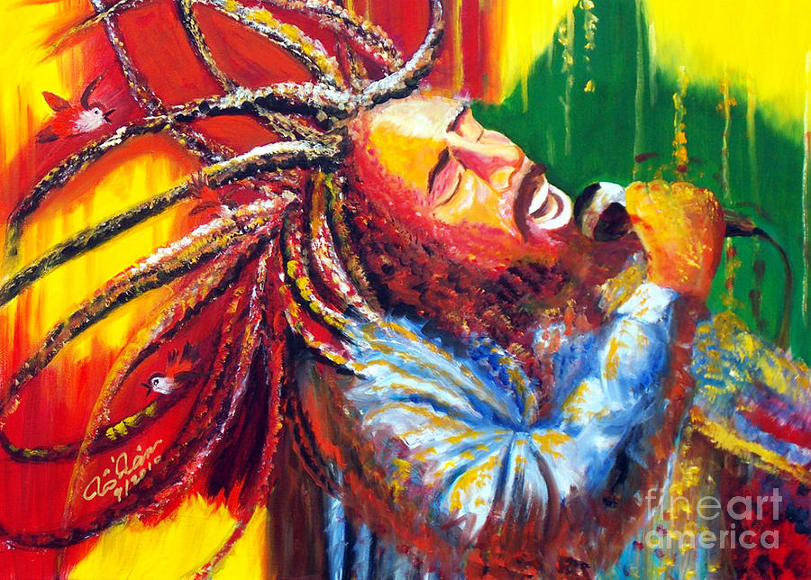 900x644 Three Little Birds Painting By To Tam Gerwe - Three Little Birds Painting