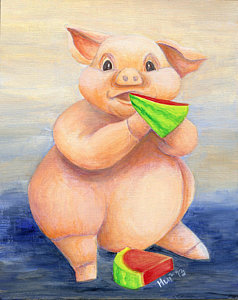 238x300 Three Little Pigs Paintings Fine Art America - Three Little Pigs Painting