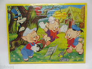 300x225 Vintage 1960's Jaymar Jig Saw Puzzle - Three Little Pigs Painting