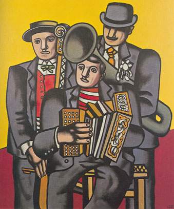 339x408 Three Musicians - Three Musicians Painting