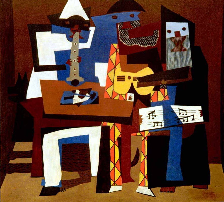 888x800 Three Musicians - Three Musicians Painting