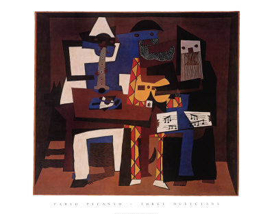 400x313 Three Musicians Pablo Picasso Painting - Three Musicians Painting