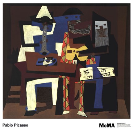 431x432 Three Musicians Painting By Pablo Picasso - Three Musicians Painting