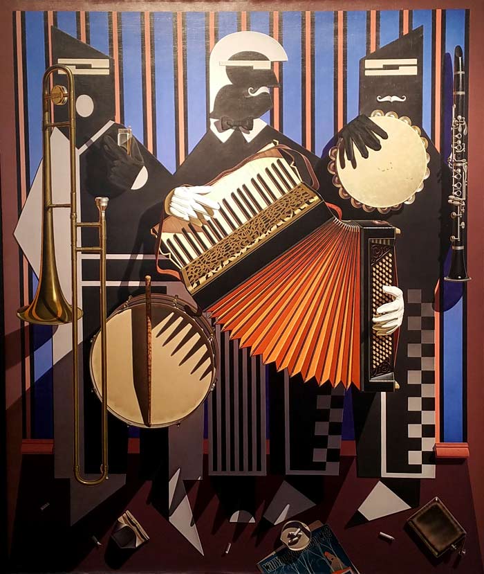 700x829 Compare And Contrast Art Lesson Three Musicians Paintings By - Three Musicians Painting