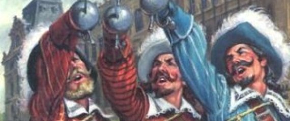 570x238 The 10 Greatest Duels In Literature Huffpost - Three Musketeers Painting