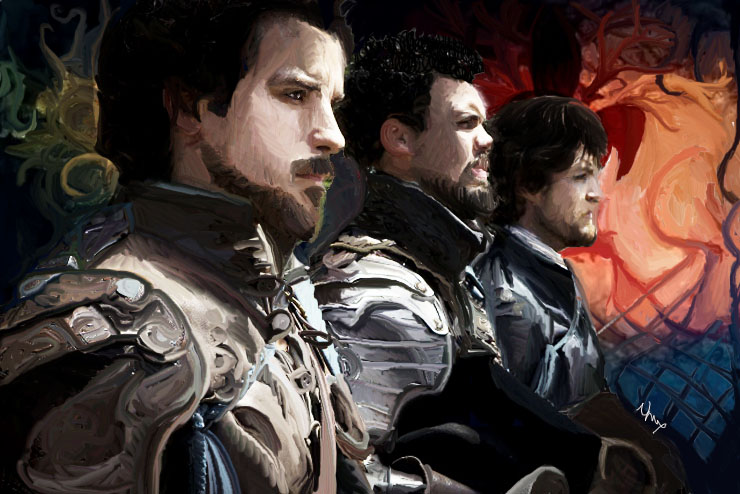 740x494 The Three Musketeers By Nicolamichelle - Three Musketeers Painting