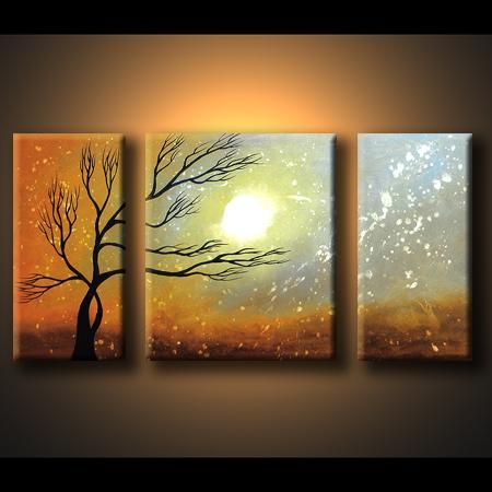 450x450 25 Unique Three Canvas Painting Ideas On Tree Canvas - Three Painting