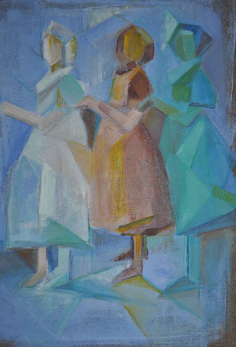 770x1130 Saatchi Art Three Sisters Painting By Suzanne Zipprich Naebauer - Three Sisters Painting