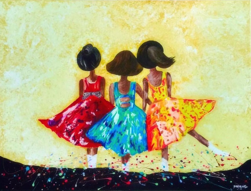 875x667 Three Sisters - Three Sisters Painting
